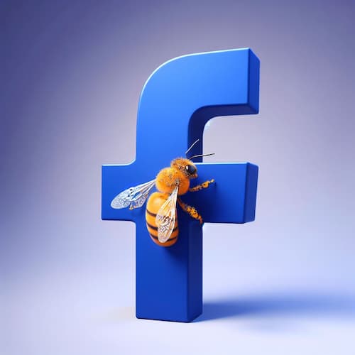 logo facebook avec abeille
